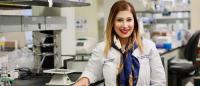 Dr. Momen-Haravi in a lab
